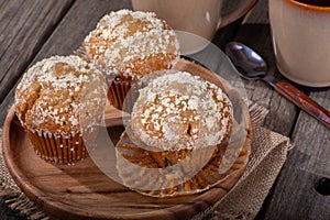 Delicious Banana Nut Muffins on a Plate