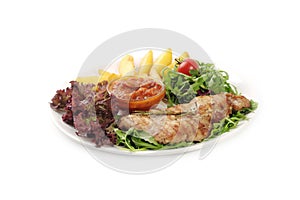 The delicious beef meals salat