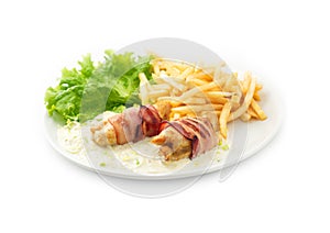 The delicious beef meals salat