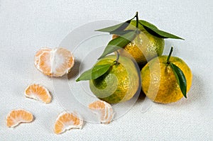 delicious bergamotas on the table photo