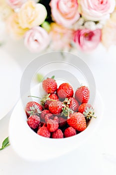 Delicious berries mix plate summer mood