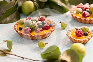 Delicious berries tarts