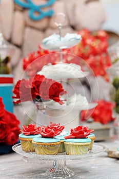 Delicious wedding cupcakes