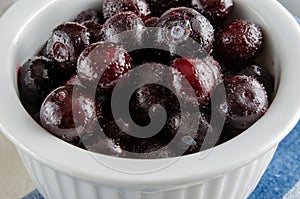 Delicious Blueberries In White Bowl