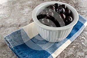 Delicious Blueberries In White Bowl