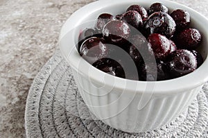 Delicious Blueberries In White Bowl