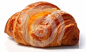 Delicious Breakfast - Croissant with Jam and Realistic Details. Culinary photography capturing the detail and