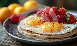 Sunny-Side Up with Berries