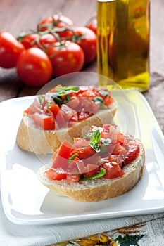 Delicious bruschetta