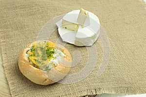 Delicious Bun stuffed with cheese and egg