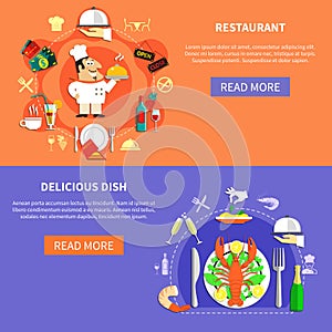 Delicious Cafe Banners Set