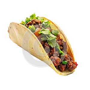 delicious carnitas tacos isolated