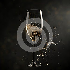 delicious cava cup floating in the air, professional food photography, studio background, advertising photography, cooking ideas