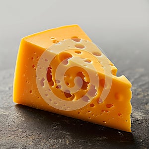 Delicious cheddar cheese wedge no packaging, perfect for cheese festivals