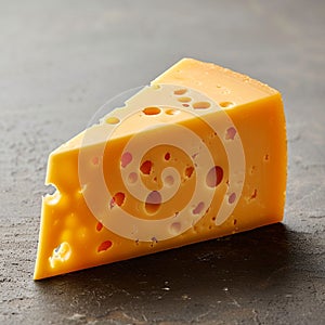 Delicious cheddar cheese wedge no packaging, perfect for cheese festivals