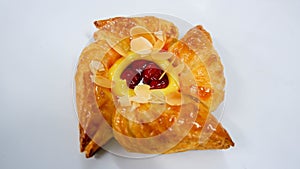 Delicious cherry Danish pastry