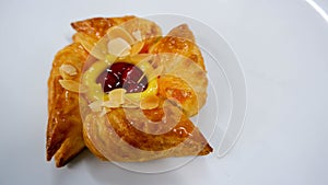 Delicious cherry Danish pastry