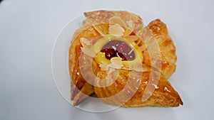 Delicious cherry Danish pastry