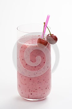 A delicious cherry milkshake