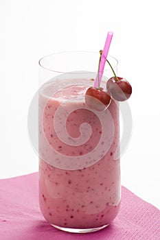 A delicious cherry milkshake