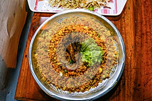 delicious Chicken Biriyani in street food