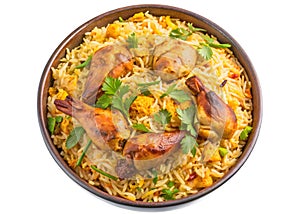 Delicious Chicken Biryani, Cut Out