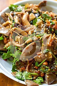 A delicious Chinese dish, cold goose innards