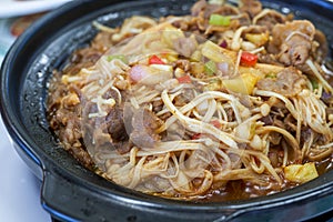 A Delicious Chinese Dishes, Flammulina Fatty Beef