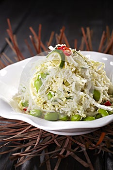 Delicious Chinese food, cabbage salad
