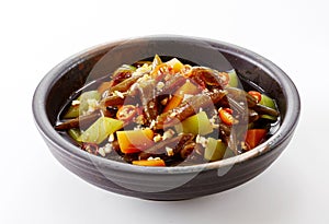 Delicious Chinese food, cold dishes Hot and sour sea vegetables