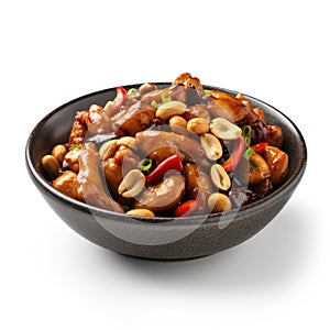 Delicious Chinese Kung Pao Chicken on Plate for Food Bloggers.