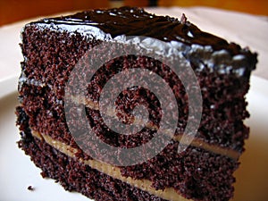 Delicious chocolate cake photo