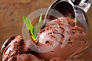 Delicious chocolate ice cream