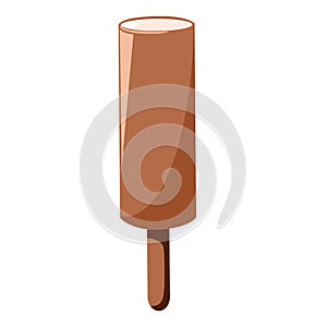 Delicious chocolate ice cream. Sweet summer treat on a stick