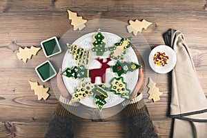 Delicious Christmas gingerbread cookies.