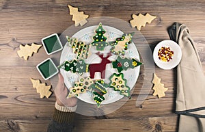 Delicious Christmas gingerbread cookies.