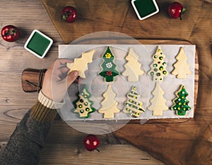 Delicious Christmas gingerbread cookies.