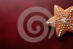 Delicious Christmas Gingerbread Cookies from a Top View AI Generated