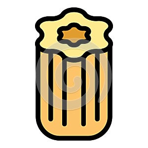 Delicious churro icon vector flat