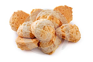 Delicious Coconut cookies isolated over a white background photo