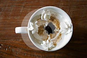 Delicious coffee with cream