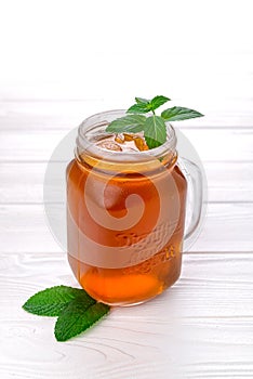 Delicious cold compote of dried apples