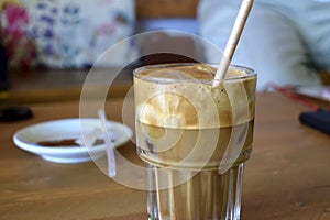 Fresh Greek freddo cappuccino iced coffee