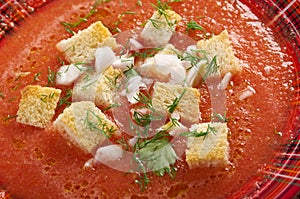 Delicious cold Gazpacho soup