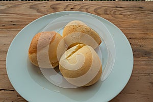 Delicious Colombian pastries for breakfast. Pandebono