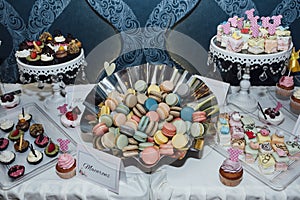 Delicious colored macaroons