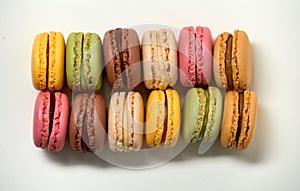 Delicious colorfull sweet macarons