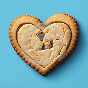 Delicious cookies in the form of a heart. photo