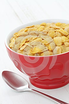 Delicious corn flakes breakfast