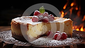 Delicious Cranberrycore Cheesecake With A Luminous And Dream-like Quality